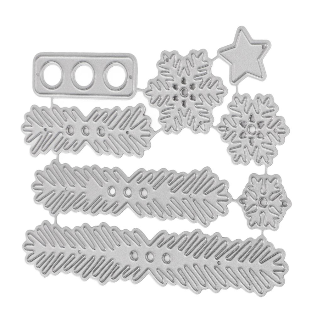 Christmas Die Cuts Carbon Steel Snowflake Pine Leaf Christmas Craft DIY Embossing Stencil Template
