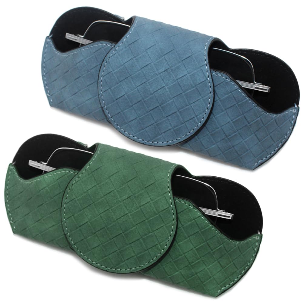 

AIFUDA Sunglasses Holder for Car Visor Eyeglass Holder Organizer Box Leather Glasses Case with Clip Car Visor Auto Interior Visor Accessories 2 Pieces