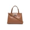 New Leather Twist Lock Bag, Tote Bag, Shopping Bag, Handbag, Shoulder Bag Women's Tan WB00560-ARE000-03B00