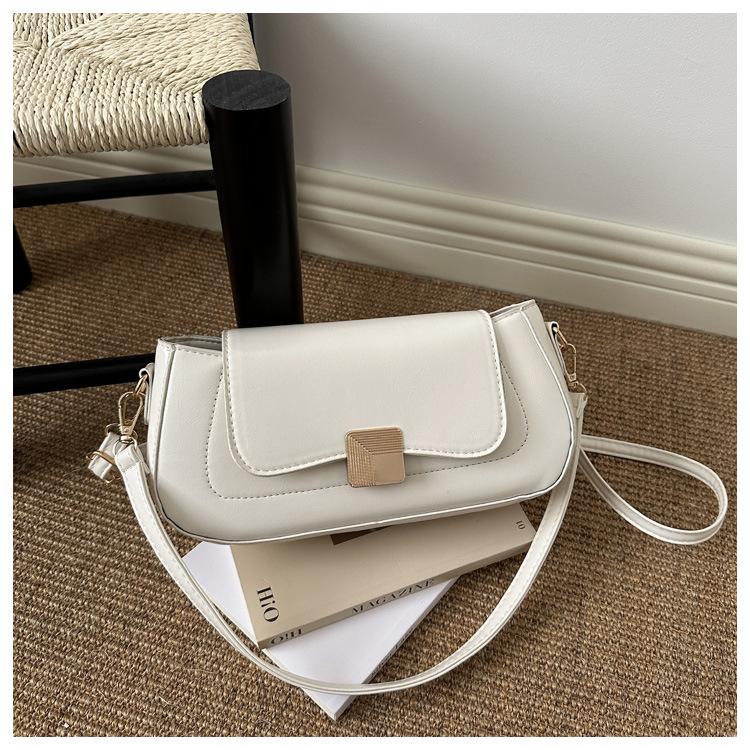Fashionable Underarm Bag Elegant and Simple Light Luxury Retro Single Shoulder Crossbody Small Bag белый
