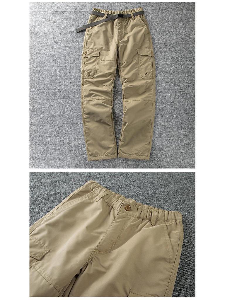 Men's Autumn/Winter Windproof Waterproof Soft Shell Trousers - Thick, Loose, and Velvet-Lined for Outdoor Casual Wear