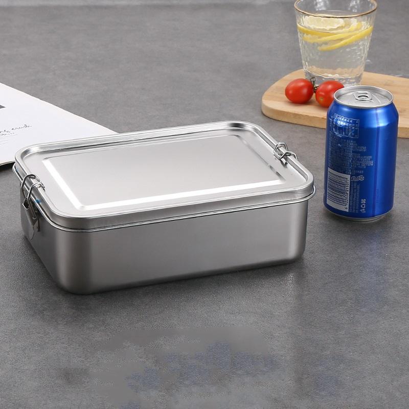 Ланч-бокс из нержавеющей стали 304 с перегородкой Ланч-бокс Прямой тип Контейнер для хранения Утолщенный контейнер для хранения продуктов Ланч-бокс 2400ML2Pcs 3430₽