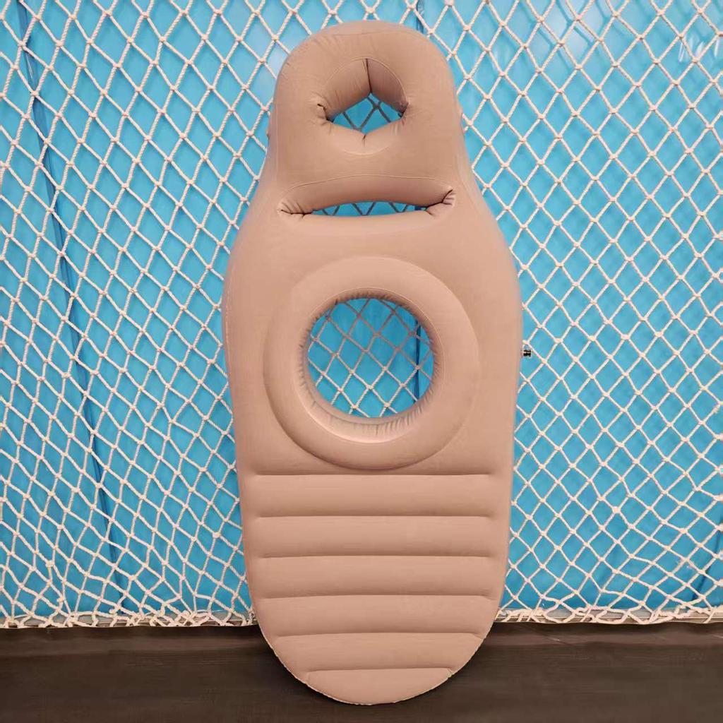 Inflatable Pregnancy Sleep Pad - Flocking Surface Prone Pillow