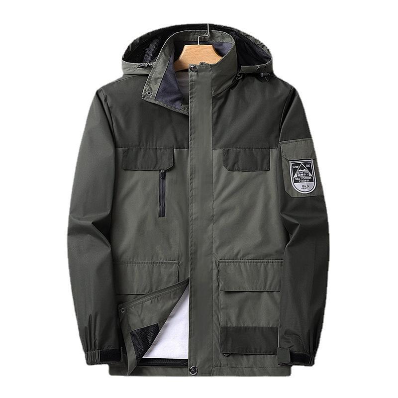Couple Punching Jacket Autumn Thin Section Outdoor Pilot Hooded Jacket Mountaineering Jacket