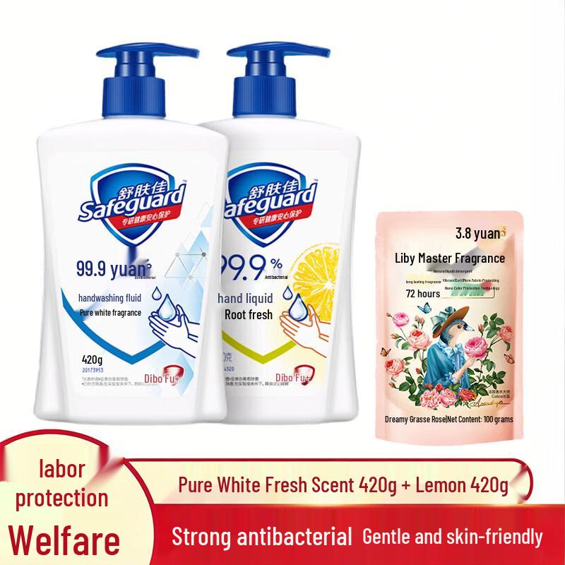 Safeguard Antibacterial Hand Wash Twin Pack with Liby Laundry Detergent