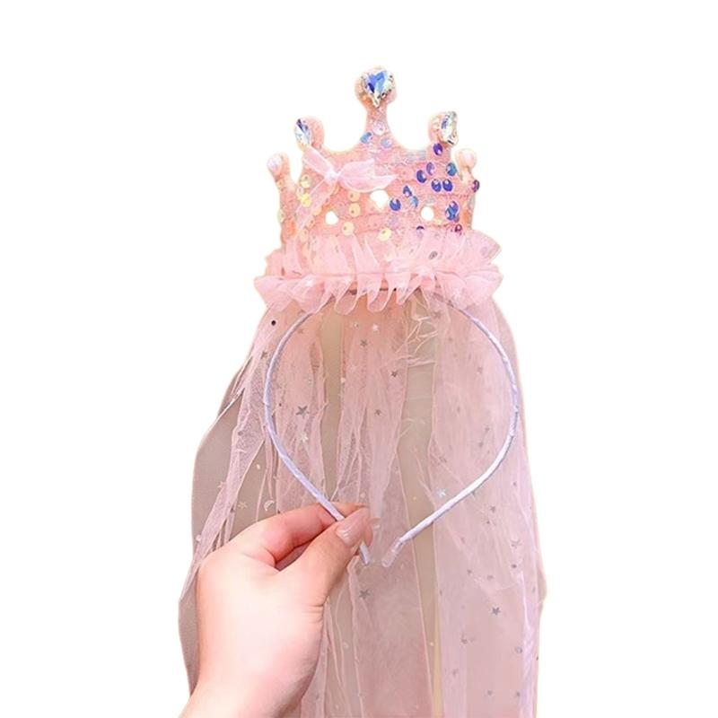 Sparkling Glass Rhinestones Crowns Hairband For Girls Cosplay Headband Perfect For Parties And Special Occasion