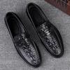 New Crocodile Pattern Summer Loafers Luxury Brand Slip on Flats Genuine Leather Dress Driving Moccasins Casual Leather Footwear