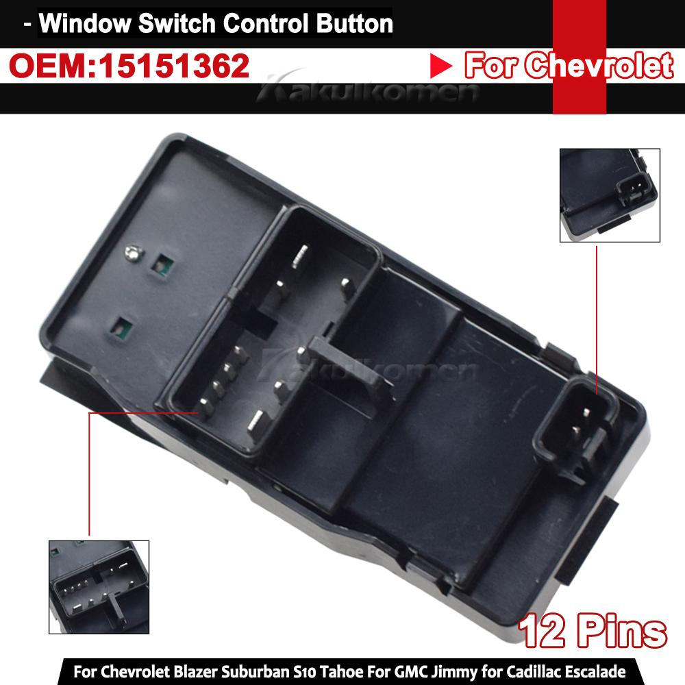 15151356 15151362 Car Electric Power Master Window Switch Button For Chevrolet Blazer Suburban S10 Tahoe For GMC Jimmy C1500