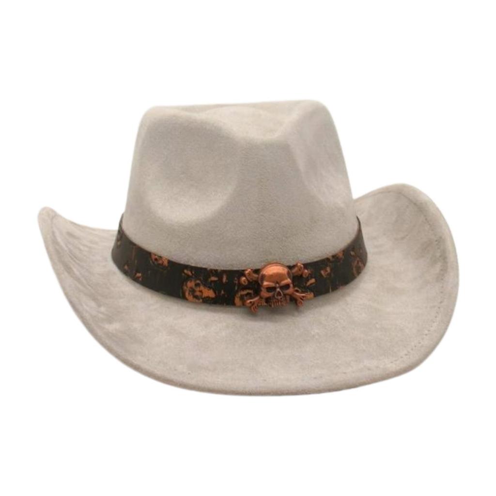 Western Cowboy Hat Performance Stage Jazz Hat Resort Style Skull Accessories Ethnic Style Top Hat
