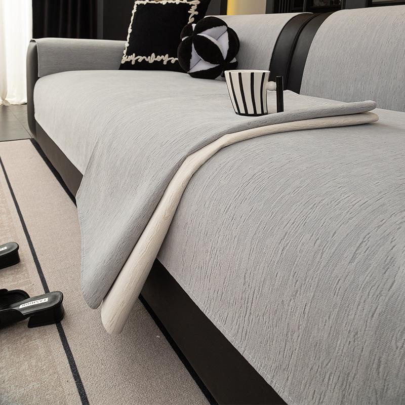 Temu Chenille Sofa Cushion Four-Season Universal Non-Slip Sofa Seat Cushion Simple Solid Color Export Sofa Cover