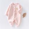 Newborn Baby Clothes Warm Cotton Quilted Romper Long Sleeve Infant Onesie Autumn Winter Thickened Outfit