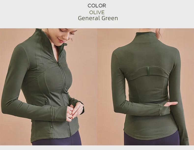 Women's Slim Fit Sports Jacket - Elastic, Zipper, Long Sleeve - Ideal for Running & Yoga (Spring 2020 Collection)