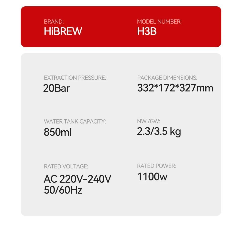 HiBREW Multifunctional 3 In 1 Multiple Capsule Coffee Maker Full Automatic With Hot & Cold Mode 19Bar