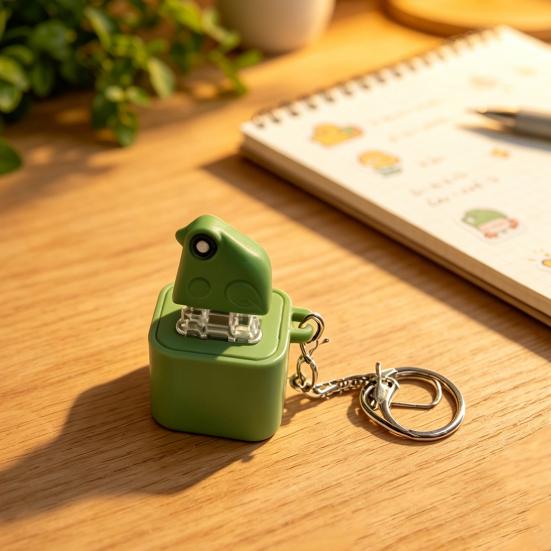 Frog Croaking Fidget Toy with Light & Sound Rechargeable Keyboard Fidget Toy Portable Anxiety Relief Fidget Keychain Sensory Decompression Gadget