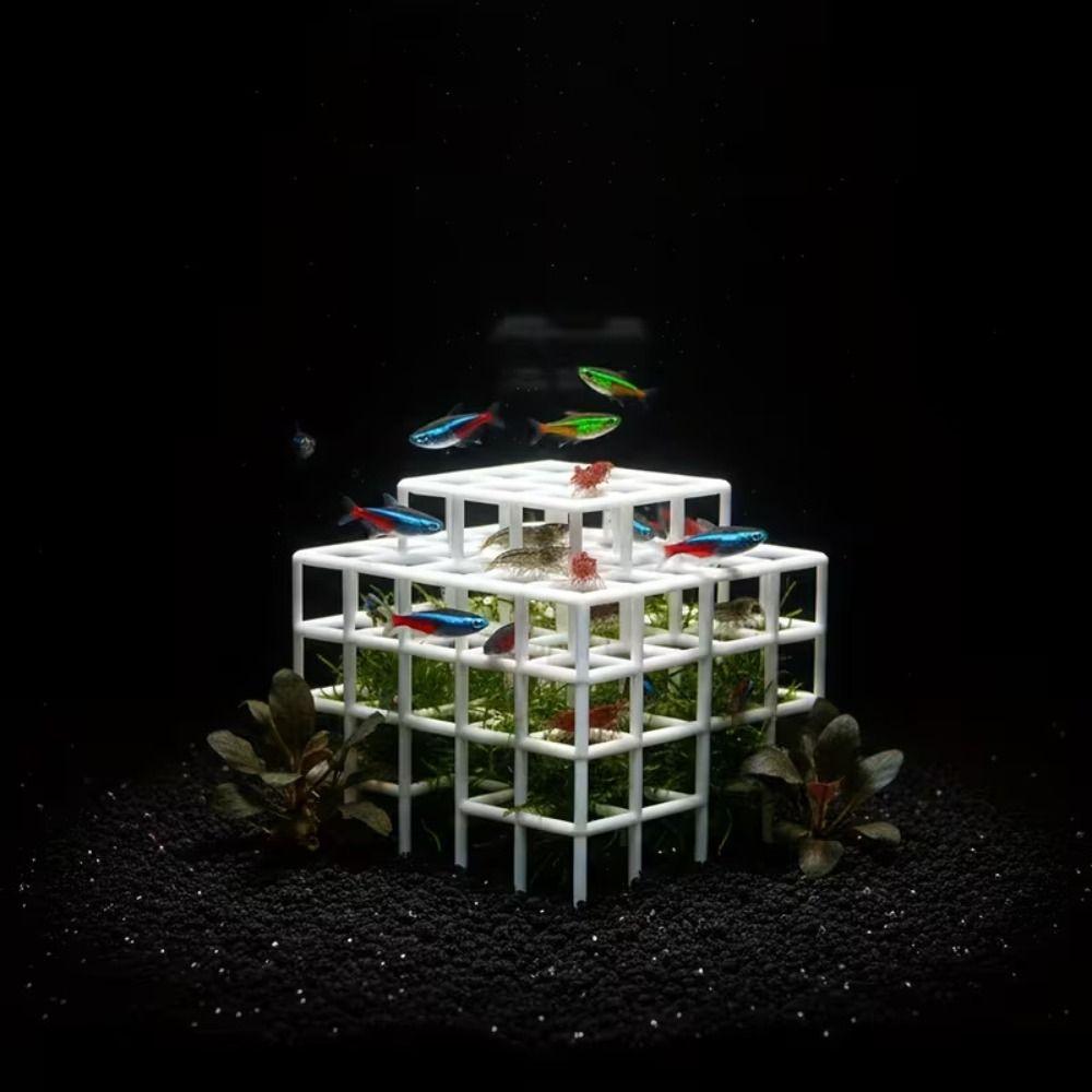 Grid Multi-level Aquarium Cave Ornament 3D Printed Shrimp Hiding Place Home Aquarium Decoration