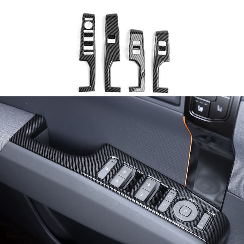 For Kia EV3 2024 2025 Carbon Fiber Central Console  Window Button Air Middle Vent Trim Rear Row Cover Car Tuning Accessories LHD