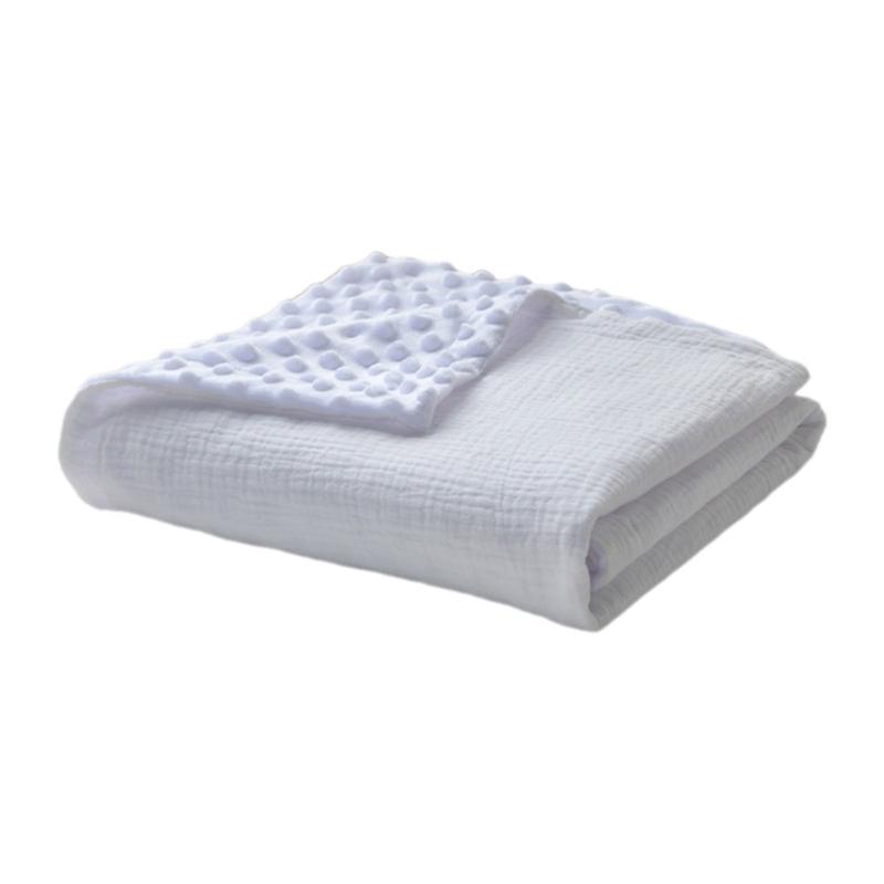

Newborns Baby Blanket with Bean Dots, Bath Towel for Infants Soft and Comfortable Swaddles Wrap with Dotted Backing