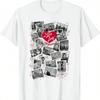 Ich liebe Lucy 65. Jubiläum Collage Damen Baumwoll-T-Shirt, Premium Baumwollqualität Druck, Langlebig und Langlebig, Lässiger Modestil