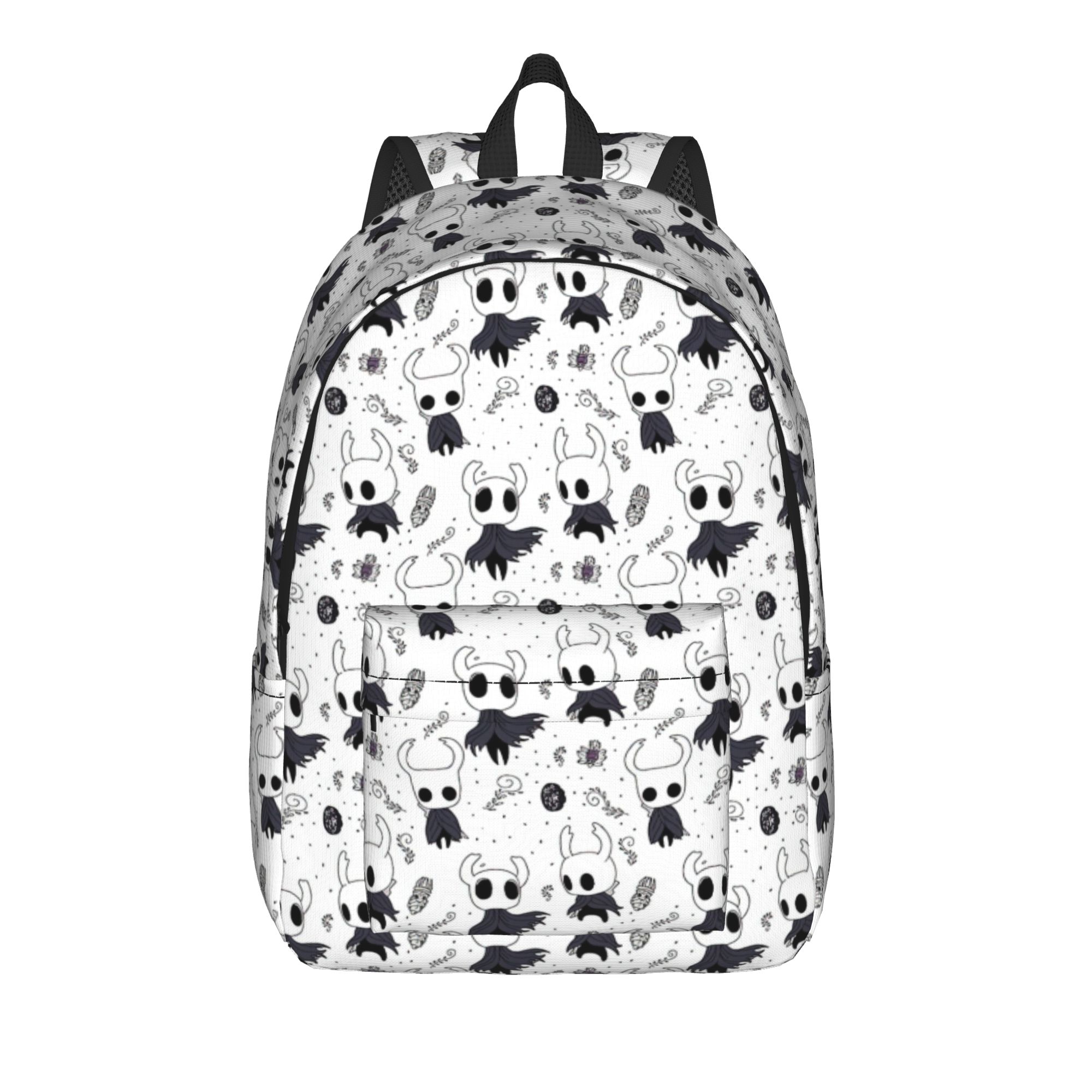Hollow Knight Patroon Coole Rugzak Cadeau Student Werk Spook Dagrugzak voor Mannen Vrouwen Laptop Canvas Tassen M