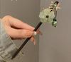 Vintage Chinese Ancient Wooden Hairpin Hair Sticks Hairpin Cheongsam Hanfu Tassels Headdress Hair Chopsticks