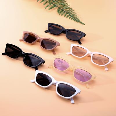 1 Pièce/3 Pièces Lunettes de Soleil de Pêche Oeil de Chat Mode Designer Femmes Petits Cadres Découpés Lunettes de Soleil Rétro Hommes Fête Lunettes Dames Uv400