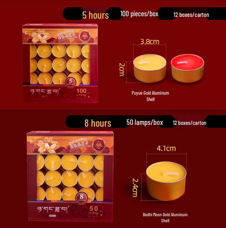 Ghee Lotus Lamp for Buddha Offering - Available in 1.5 to 24 Hour Durations