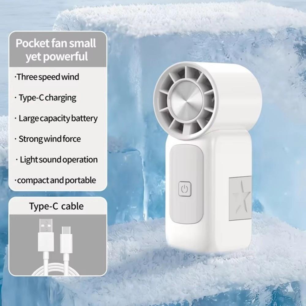 Strong Wind Cooling Small Fan USB Rechargeable Electric Fan Portable Pocket Fan For Outdoor