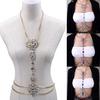 Luxury   Gem Pendant Harness Body Chain Necklace Bikini Jewelry