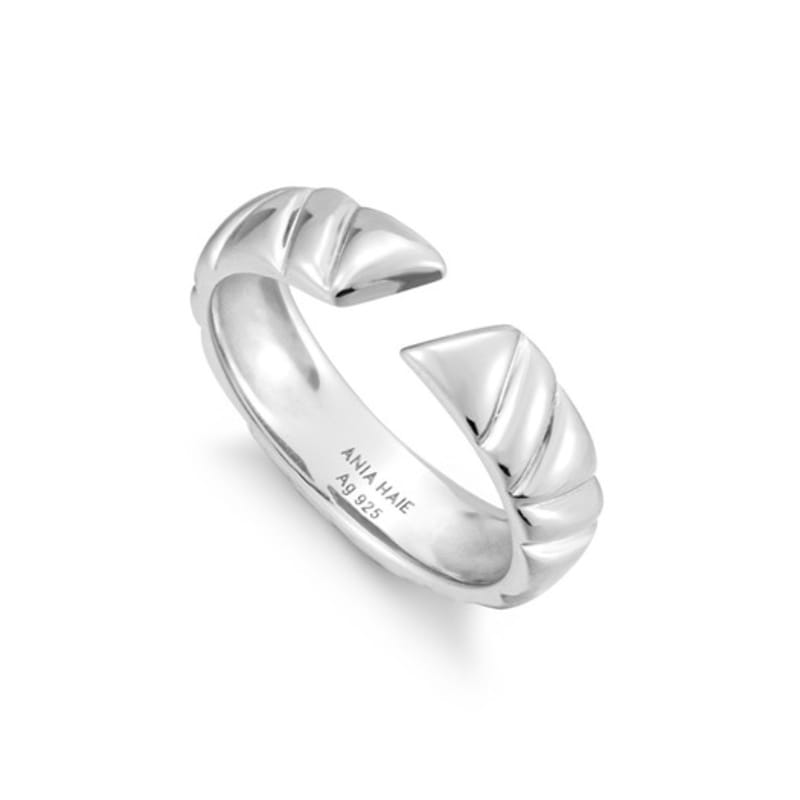 

ANIA HAIE Twill 925 Silver Adjustable Size Ring R057-03H single type