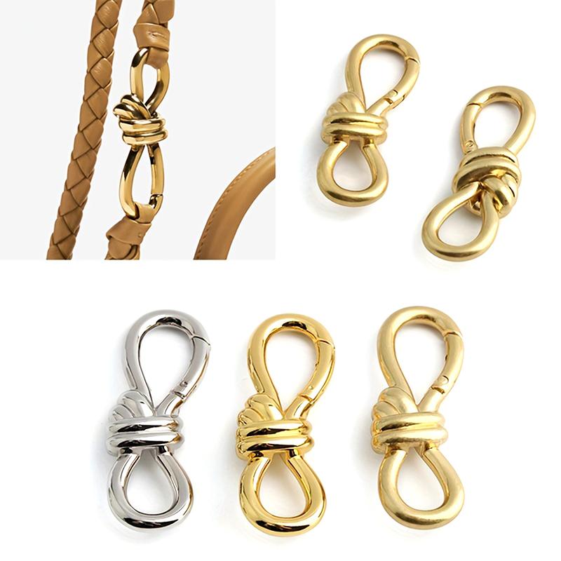 Women'S Tote Bag Metal Twist Knot Spring Ring Lobster Buckle Shoulder Bag Shoes Clothes Knot Decoration Keychain