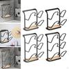 Pot Lid Holder Carbon Steel Cover Storage Rack Easy to Install Cookware Grid Wall Mount