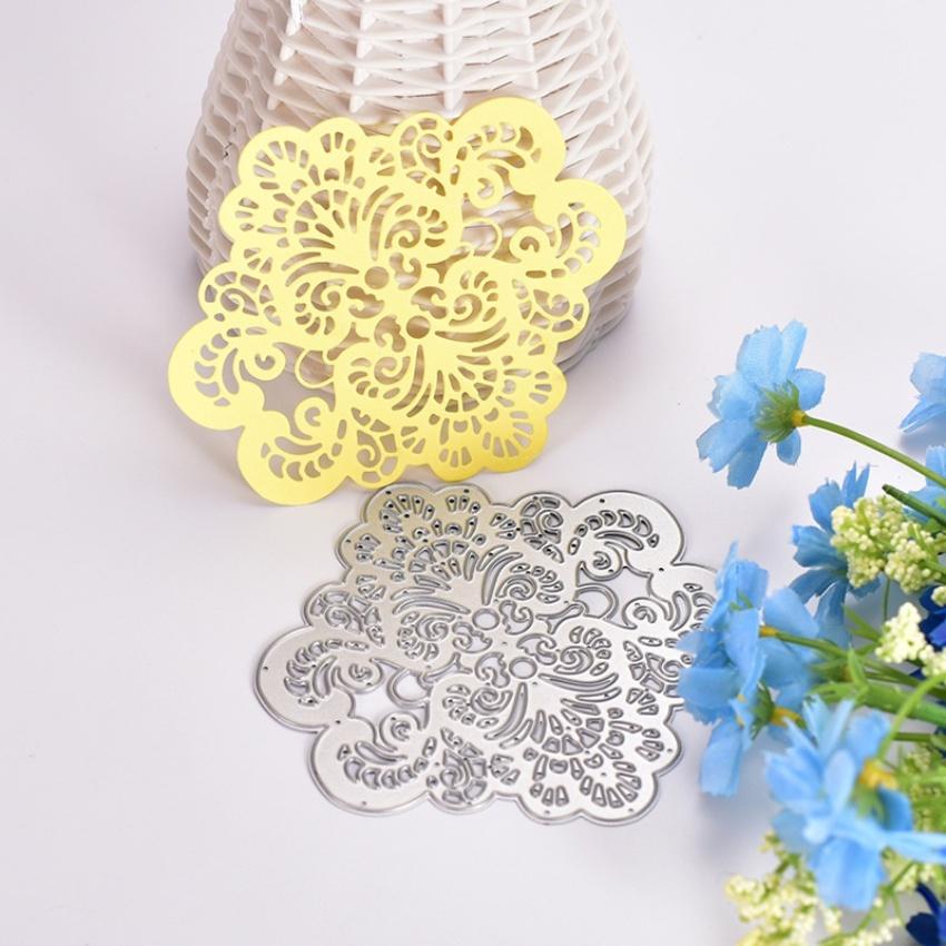 Flower Ellipse Oval Lace Cutting Dies Metal Stencil DIY Scrapbooking Album Paper Card Embossing Craft Art Die Cut Frame