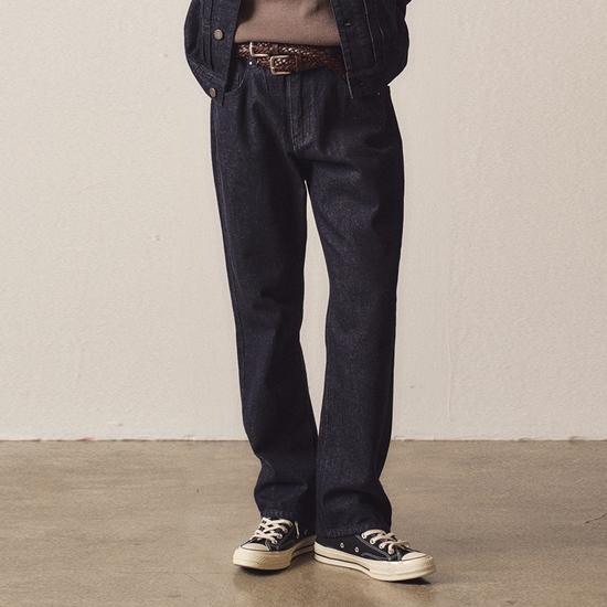 Basic Raw Denim Pants Indigo S