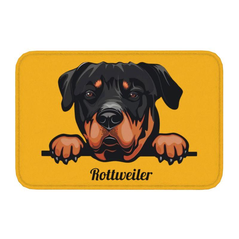 Rottweiler Dog Floor Door Bathroom Kitchen Mat Anti-Slip Outdoor Pet Animal Doormat Living Room Entrance Rug Carpet Footpad