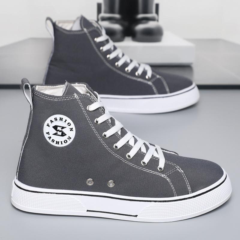 2025 Spring and Summer High Top Canvas Mens Shoes Comfort Men's Canvas Shoes Fashion Fresh Men Casual Shoes Breathable Sneaker