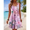 Women Sleeveless Dress Summer Casual Loose Beach Dress Elegant Party Midi Dress Soft Comfortable Daily Wear Vestidos