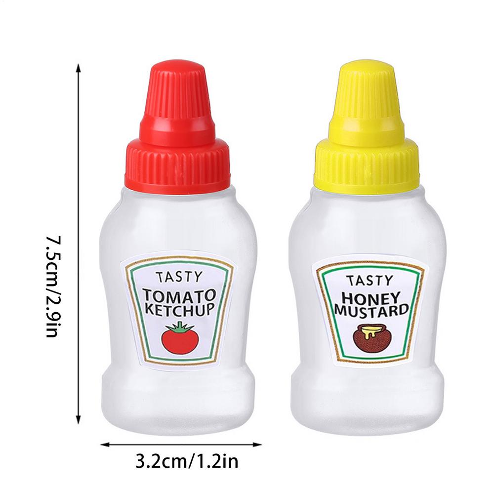 2/3 Stück Mini Gewürzflasche Camping Quetschflaschen für Kochgeschirr BBQ Ketchup Öl Essigflasche Sojasauce Küche Honig Salate Werkzeuge