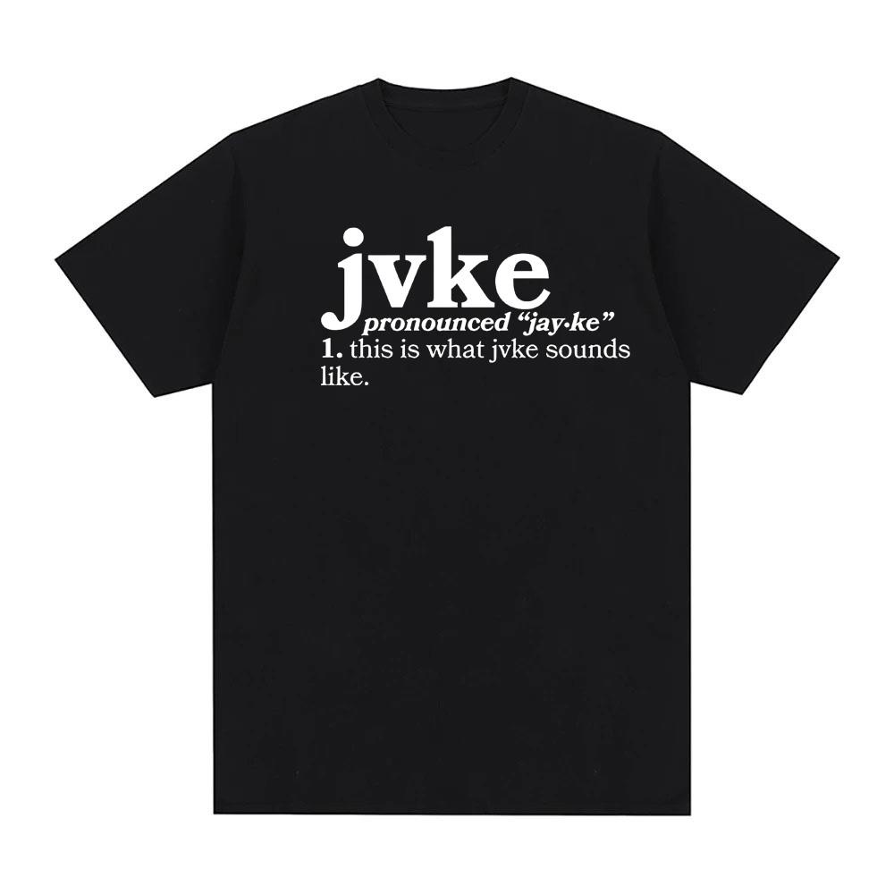 AUSSPRACHE WEISSES T-SHIRT JVKE Print T-Shirt Baumwolle Rundhalsausschnitt Kurzarm Tees