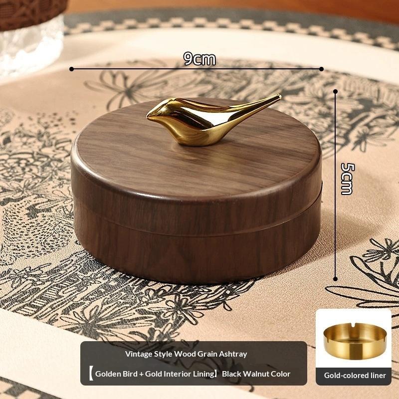Bird Shaped Ashtray with Lid Prevents Ash Scattering Creative Design for Office and Home Desktop Use Large Capacity
