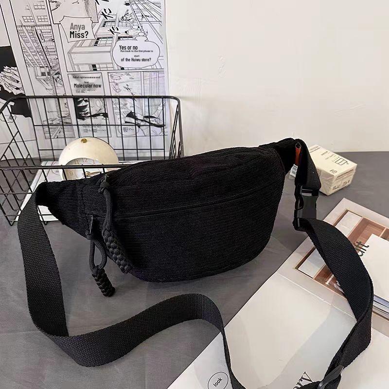 2025 Women's Versatile Corduroy Crossbody Bag - Simple, Casual Autumn/Winter Design