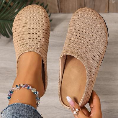 Weave Damen Flats Slipper Elegant Flache Mules Schuhe Sommer Neue Mode Flip Flops 2025 Laufen Gemütlich Weich Sandalen