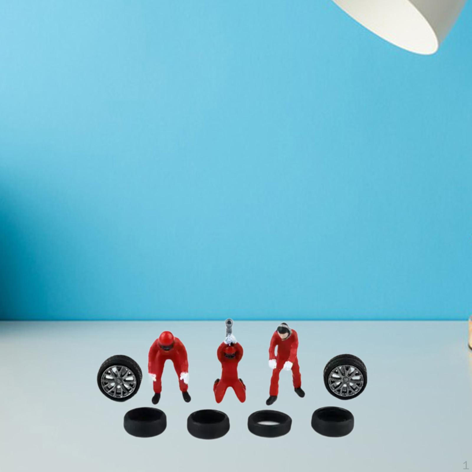 

1/64 Miniature Figures for Desk Decor and DIY Craft Projects червоний