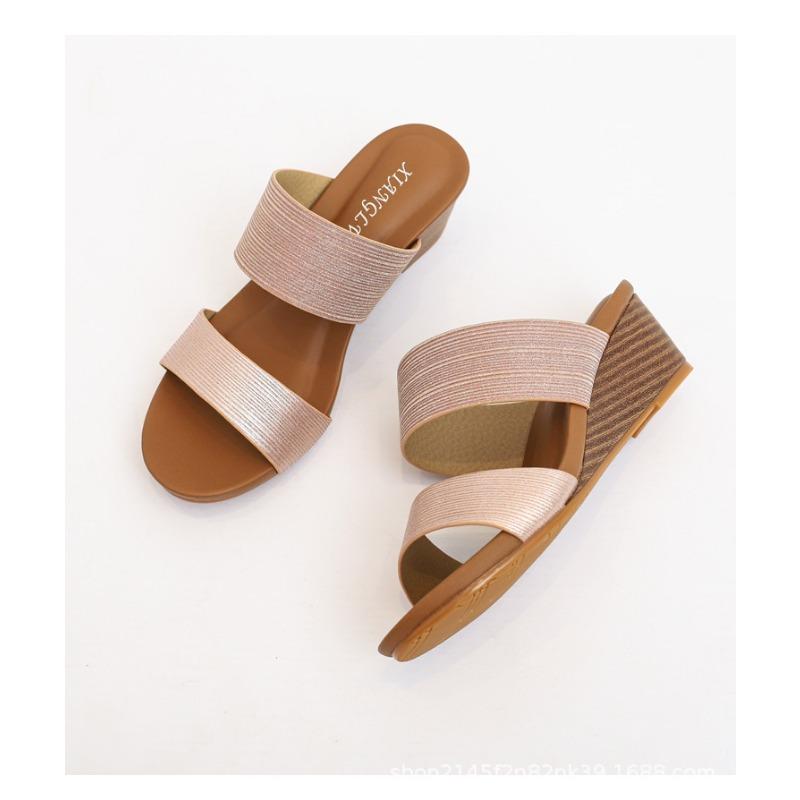 Sandale femei papuci cool femei moda de vară fund gros toc înalt fund gros toc înclinat pantofi dama