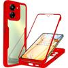 Protective Case - E.F.CONNECTION - Xiaomi Redmi 13C - Red - Semi-rigid - 360° Protection