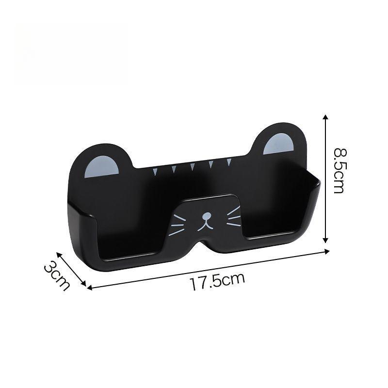 2 Pcs Wall-Mounted Cat-Shaped Glasses Organizer - Adorable Display Rack for Sunglasses, Eyewear Frames In Bedroom Bathroom