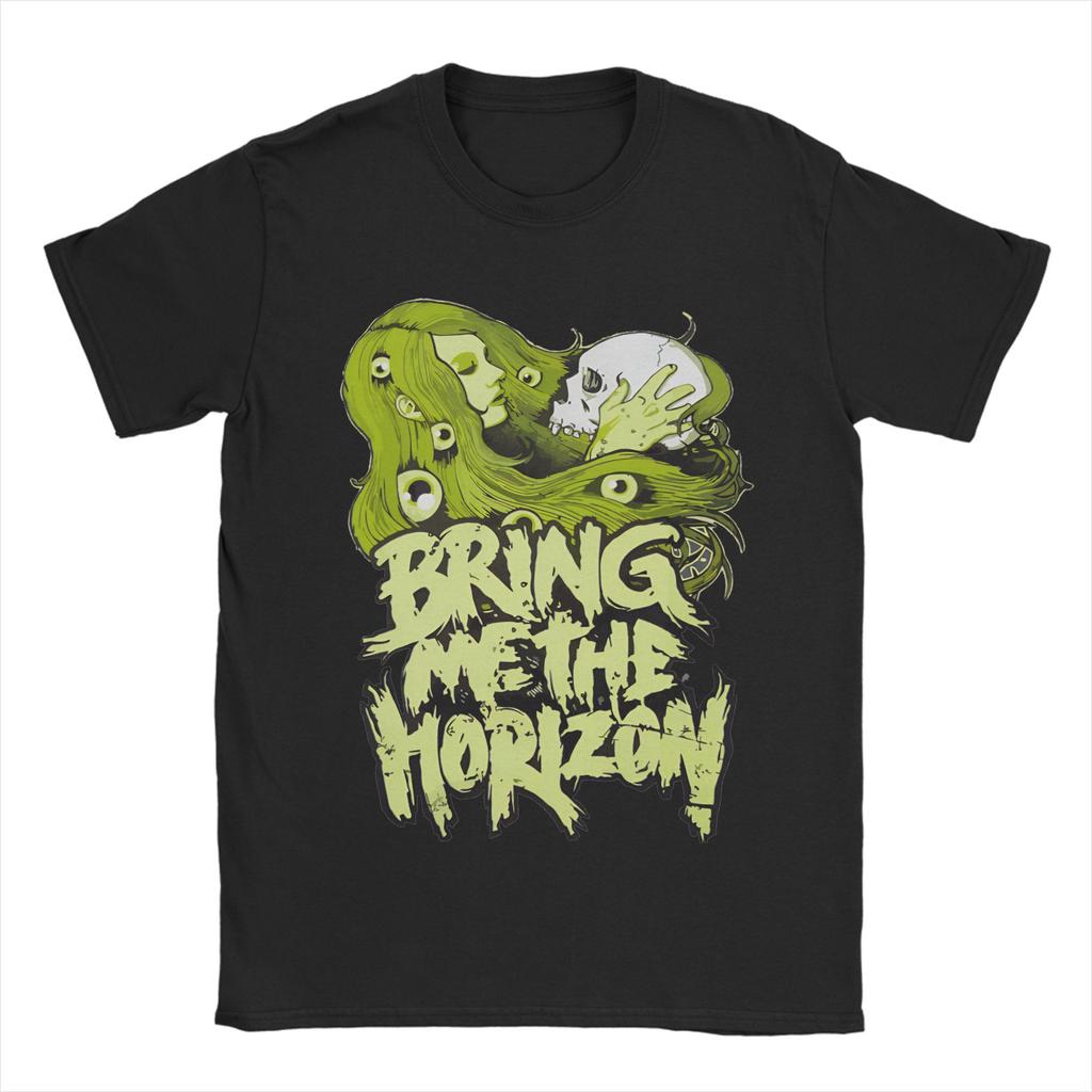 Men BMTH Bring Me The Horizon TShirts British Rock Band Cotton Clothes Summer Y2K ShortSleeve T Shirt ONeck Tshirt Plus Size