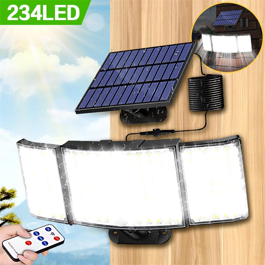 234 LED Split Solar Motion Sensor Outdoor Lights,Solar Flood Lights, Waterproof Outside Solar Powered Security Spot Lights