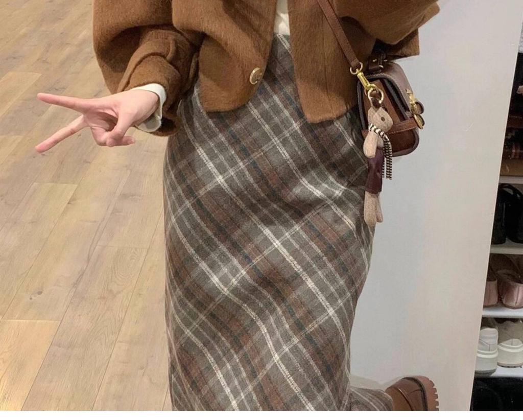 Women's Brown Double-Sided Wool Coat - Autumn 2025 Korean High-End Niche Design
