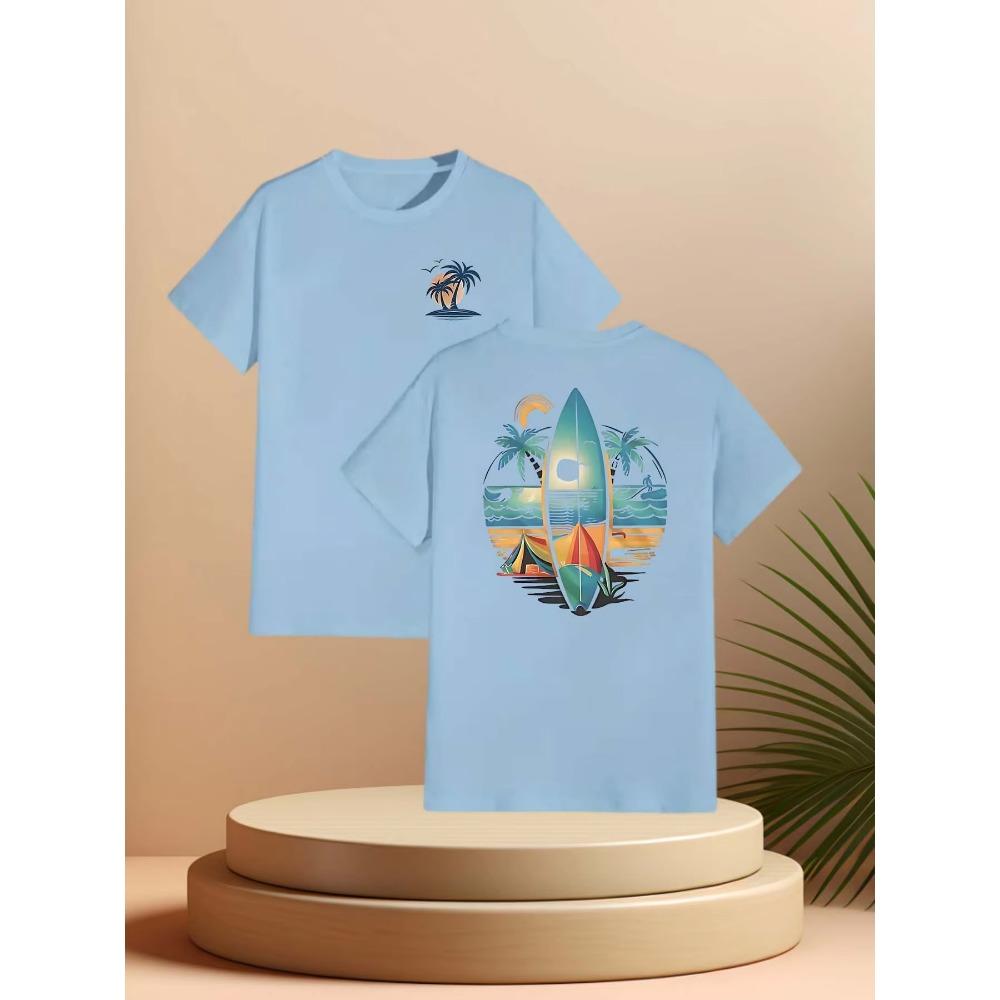 Men's summer 100 cotton fashionable casual loose solid color multi-color optional sports round neck short sleeved T-shirt top