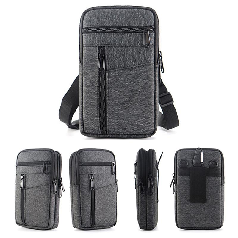 Riñonera Impermeable para Mujer Bolso Doble Capa Táctico al Aire Libre Riñonera con Cinturón Bolsillo para Teléfono Hombre Bolsos Unisex